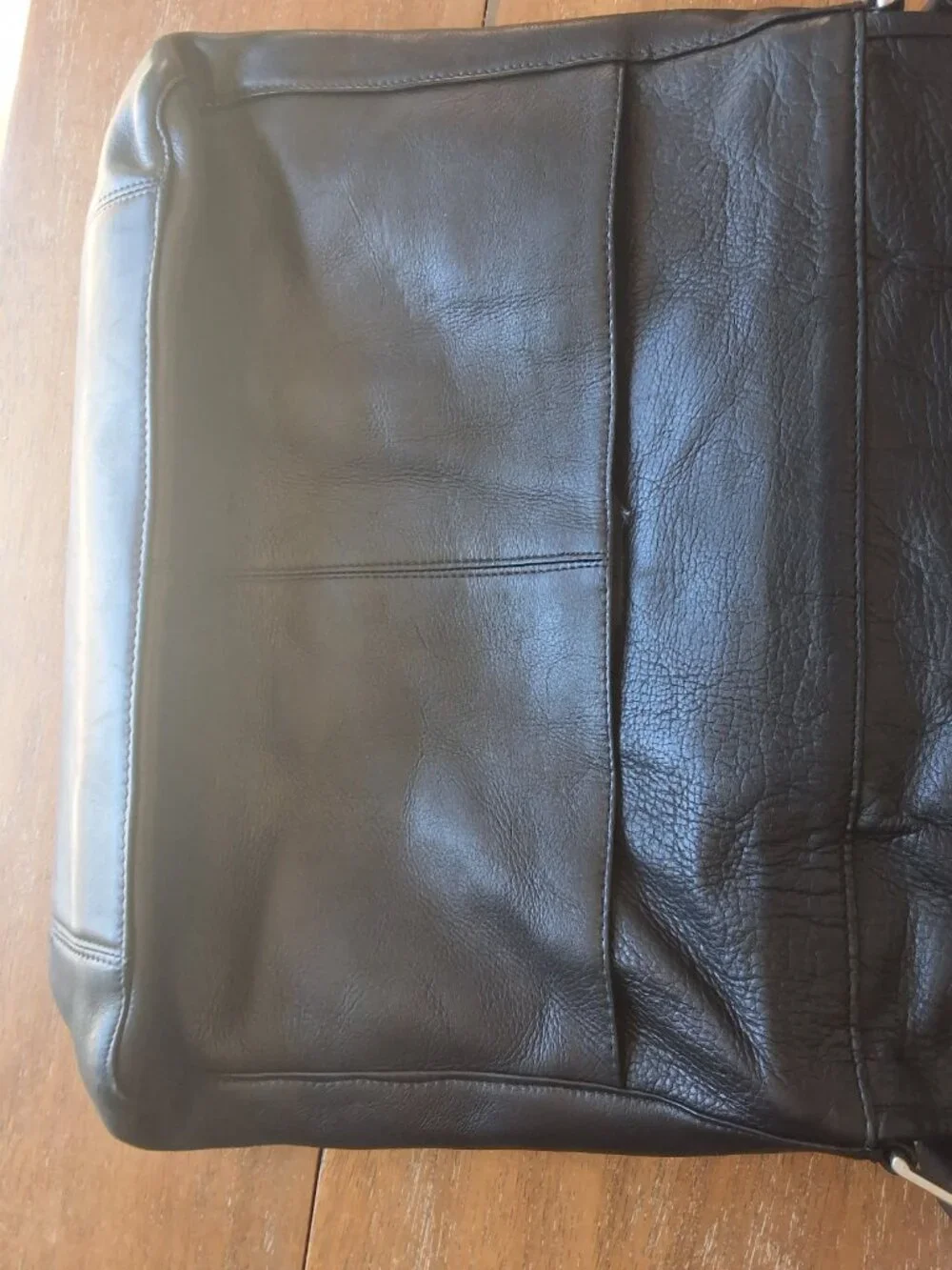 Frye Black Leather Messenger Bag Briefcase